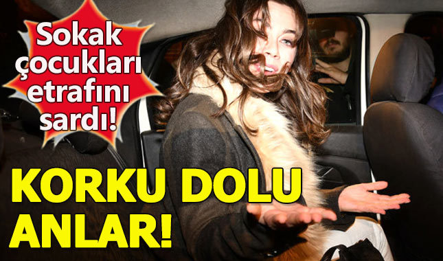 Sokak çocukları Demet Evgar'ı korkuttu!