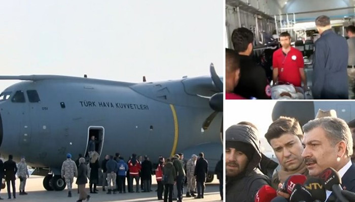 Somali'de yaralanan 10 kişi Türkiye'ye getirildi