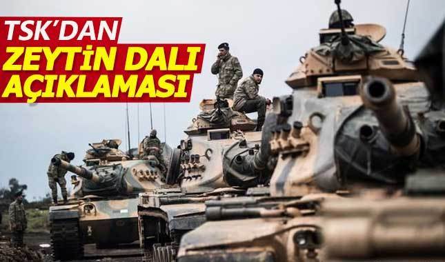 TSK'dan son dakika Afrin açıklaması: 3300 terörist etkisiz hale getirildi