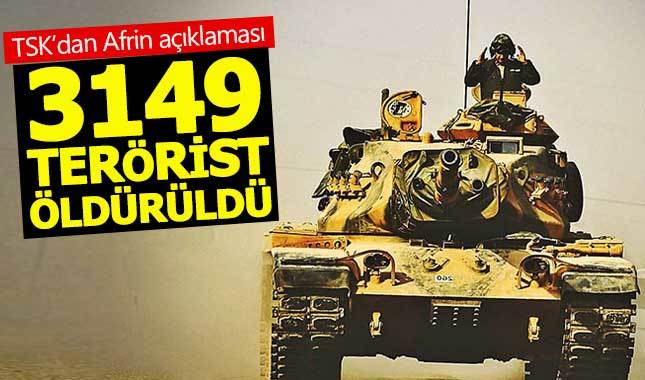 Son Dakika... TSK'dan Afrin operasyonu açıklaması