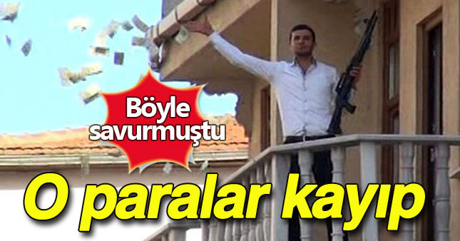 Soyguncunun dağıttığı paralar kayıp