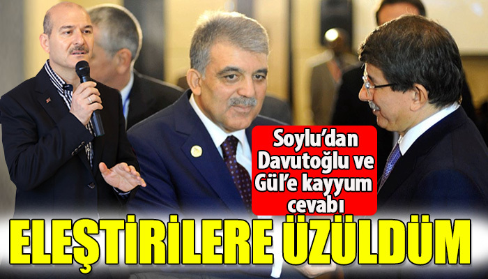 Soylu: Eleştirilere üzüldüm