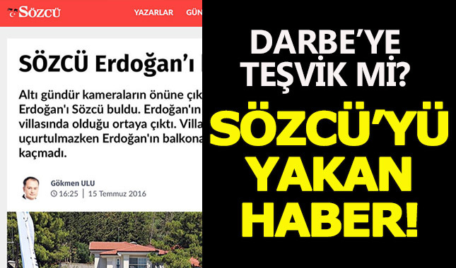 Sözcü gazetesine operasyonun nedeni 'Erdoğan' manşeti