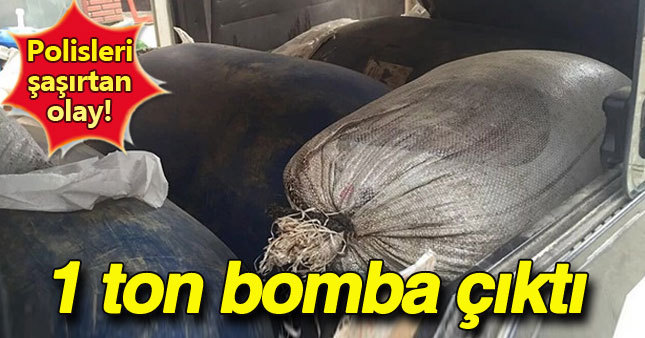 Şüpheli araçtan 1 ton bomba çıktı