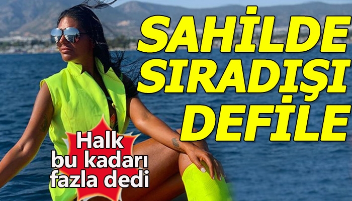 Süreyya Yalçın'ın plajda yaptığı bikini defilesinin ağır eleştirilmesi