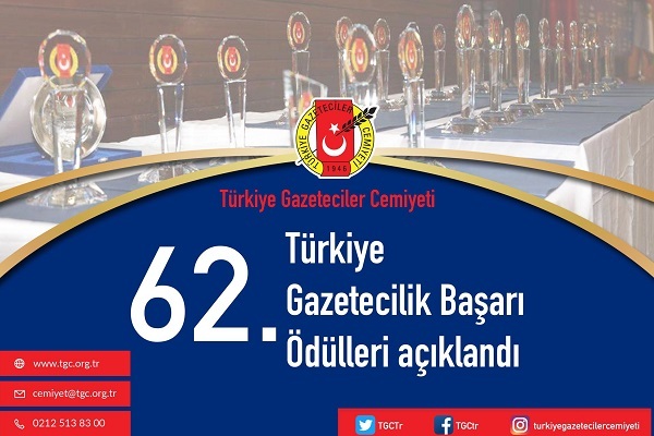 TGC 62.Türkiye Gazetecilik Başarı Ödülleri açıklandı
