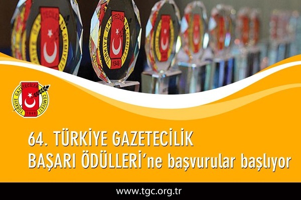TGC 64.Türkiye Gazetecilik Başarı Ödülleri'ne başvurular başlıyor