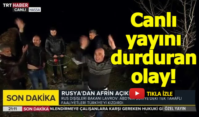 TRT Haber canlı yayını esnasında beklenmedik olay!