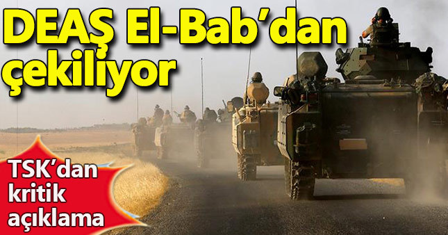 TSK: DEAŞ El Bab'dan çekiliyor