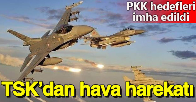 TSK'dan Kuzey Irak'a hava operasyonu