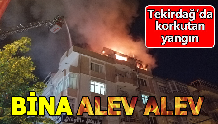 Tekirdağ'da korkutan yangın 