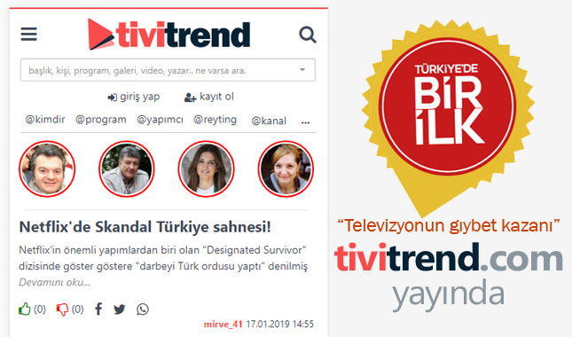 “Televizyonun gıybet kazanı” tivitrend.com yayında