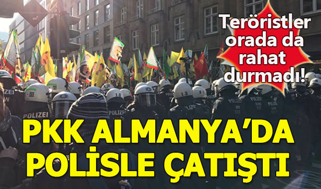 Terör örgütü PKK yanlıları Almanya'da polisle çatıştı