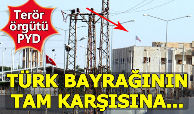 Terör örgütü PYD'den ikinci ABD bayrağı skandalı