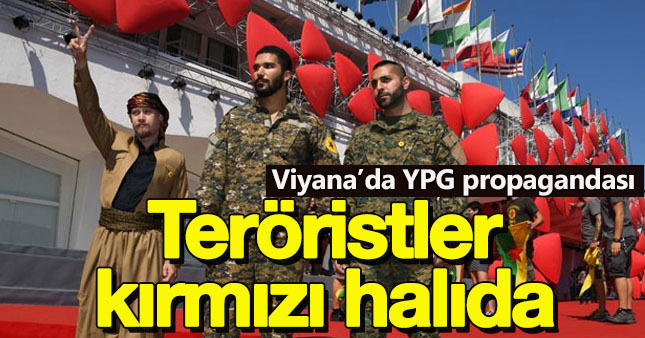 Terörist YPG Venedik'de kırmızı halıda