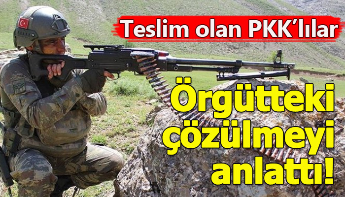 Teslim olan PKK'lılar örgütün güvensizliğini anlattı
