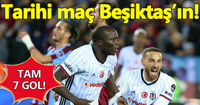 Trabzonspor 3 - 4 Beşiktaş maç özeti golleri Talisca, Atiba golü