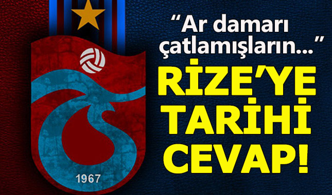 Trabzonspor'dan Rizespor'a zehir zemberek cevap geldi