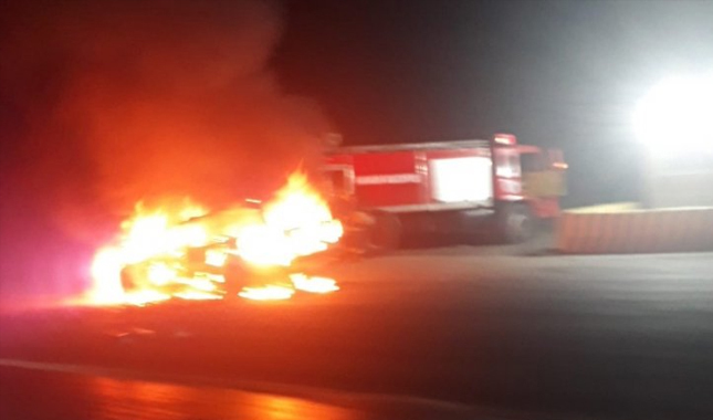 Trafik cezası ağır geldi, aracını ateşe verip yaktı