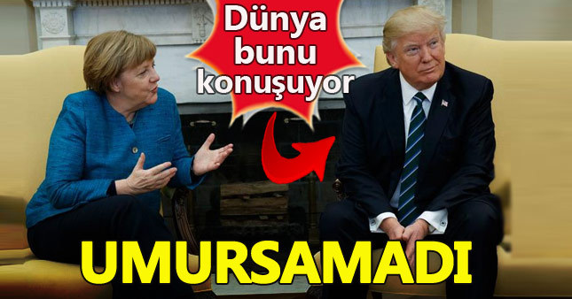 Trump ile Merkel arasında tokalaşma krizi