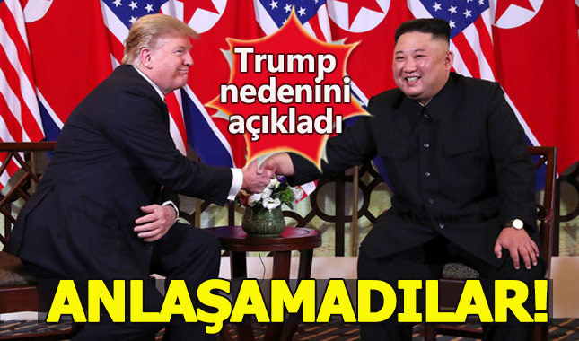 Trump ve Kim arasındaki zirvende anlaşma sağlanamadı