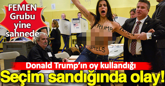 Trump'ın oy kullandığı seçim sandığında olay