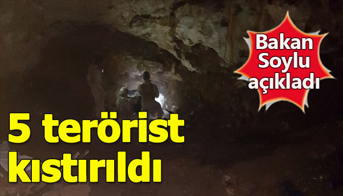 Tunceli'de bir mağarada 5 terörist kıstırıldı