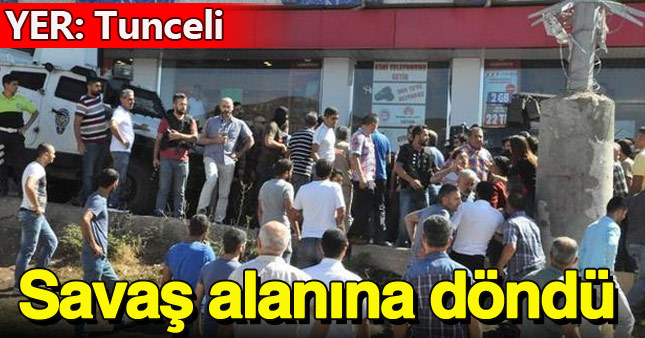 Tunceli'de polisle vatandaşlar arasında arbede
