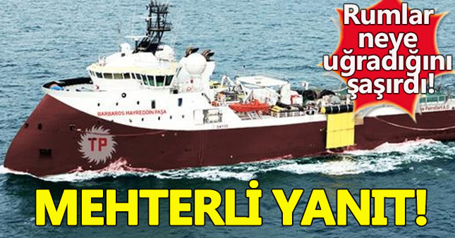 Türk gemisinden Rumlara 'mehterli' anons