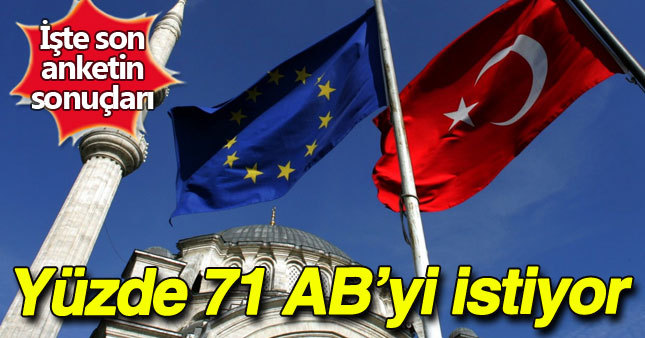 Türk halkı AB'ye girmek istiyor