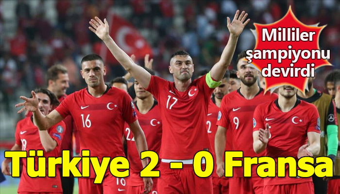 Türkiye, 2020 Avrupa şampiyonası elemelerinde Fransa'yı mağlup etti