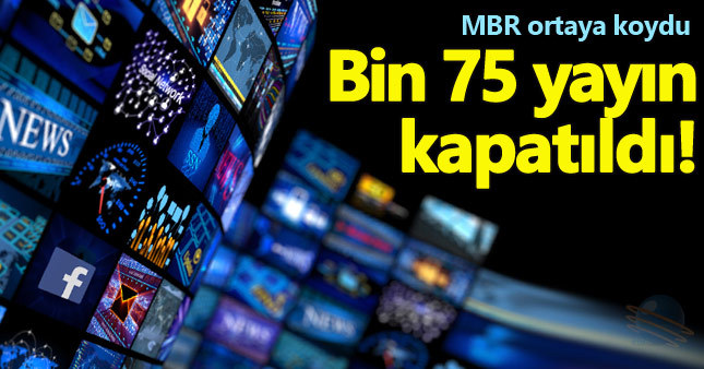 Türkiye'de 2016'da bin 75 yayın kapatıldı