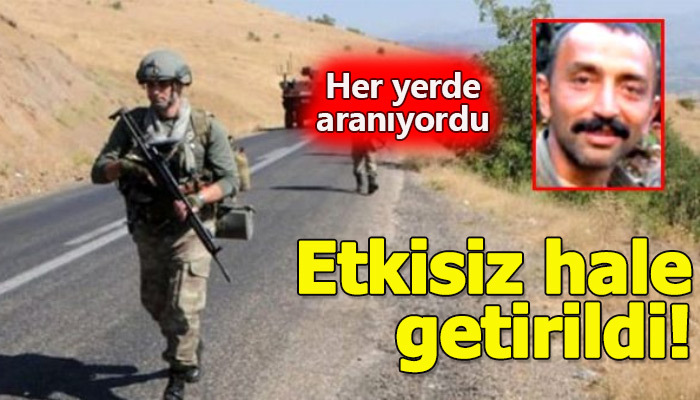 Turuncu kategoride aranan terörist etkisiz hale getirildi
