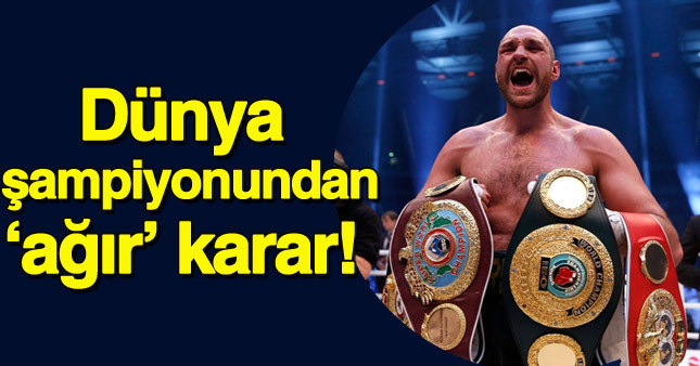 Tyson Fury unvanlarını bıraktı