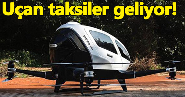 Uçan taksiler Dubai'de mesaiye başlıyor