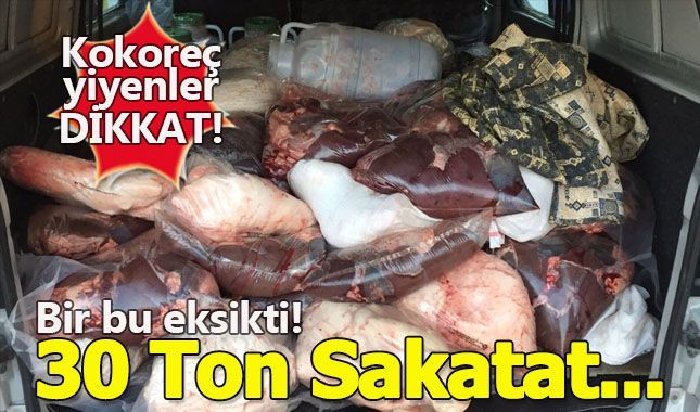 Ülkeye kaçak olarak sokulan 30 ton sakatat...