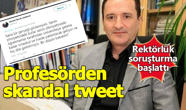 Üniversite profesörünün kız çocuklarıyla ilgili attığı tweet tepki çekti