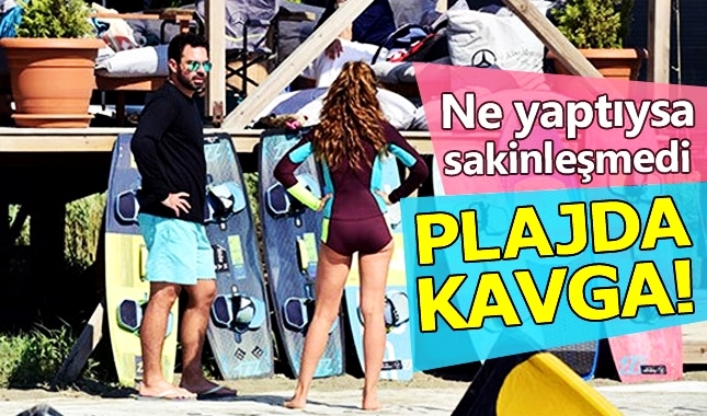 Ünlü çift plajda kavga etti!