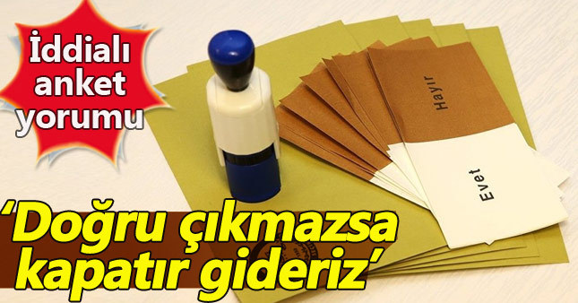 Ünlü firmadan iddialı referandum anketi