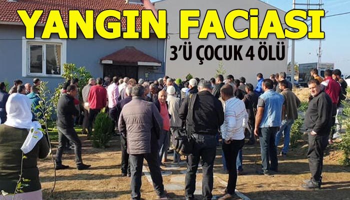 Uşak'ta yangın faciası: 3'ü çocuk 4 ölü
