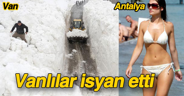 Van'da kar kalınlığı 5 metreyi buluyor