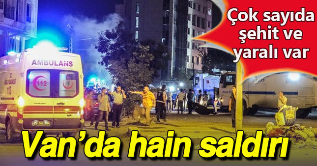 Van'da polis merkezine bombalı saldırı