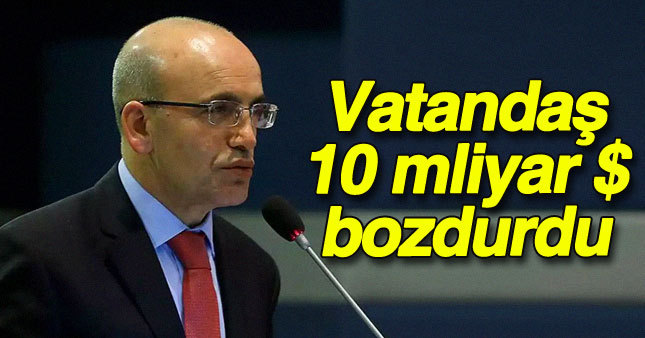 Vatandaş 10 milyar dolar bozdurdu