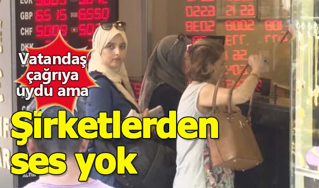 Vatandaş döviz bozduruyor büyük firmalardan ses yok