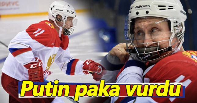 Vladimir Putin buz hokeyi oynadı