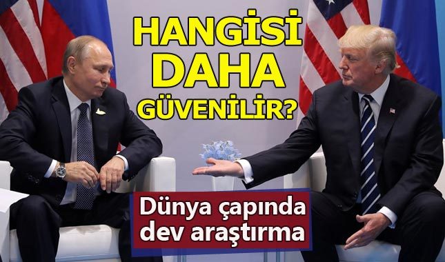 Vladimir Putin dünya genelinde Trump'tan daha güvenilir