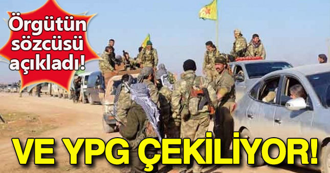 YPG: Fırat'ın batısına çekiliyoruz