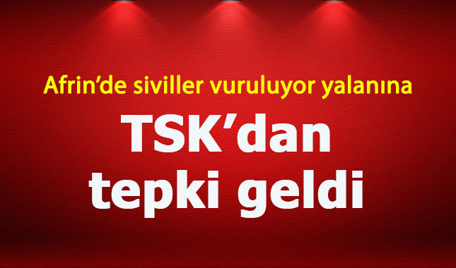 YPG'nin 'Siviller vuruluyor' iddiasına TSK'dan yalanlama