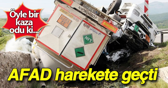 Yalova'da AFAD'ı harekete geçiren kaza