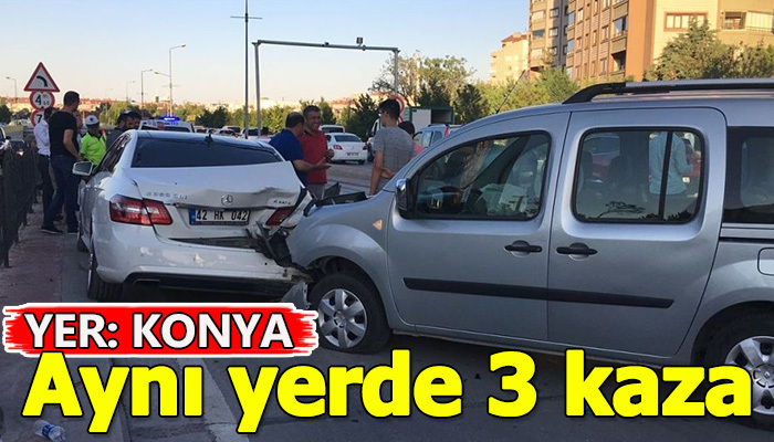Yarım saatte 3 zincirleme kaza